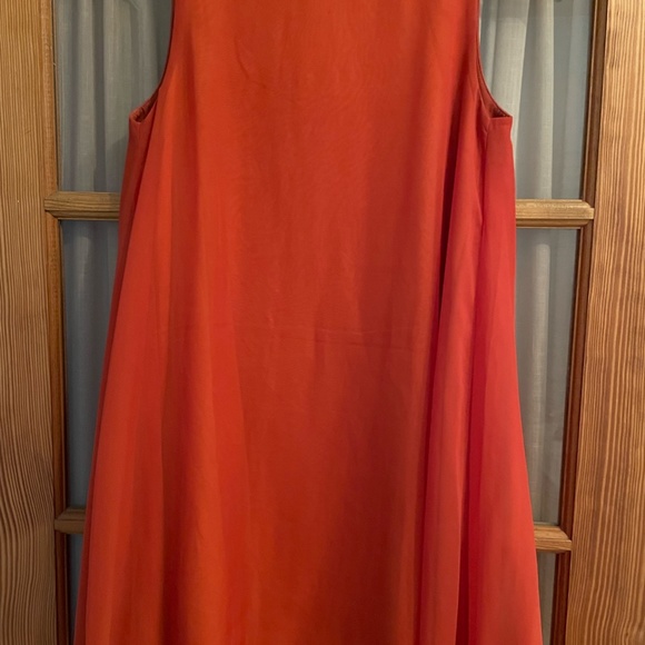 Rare London Beaded neckline orange mini dress ASOS - Picture 5 of 7